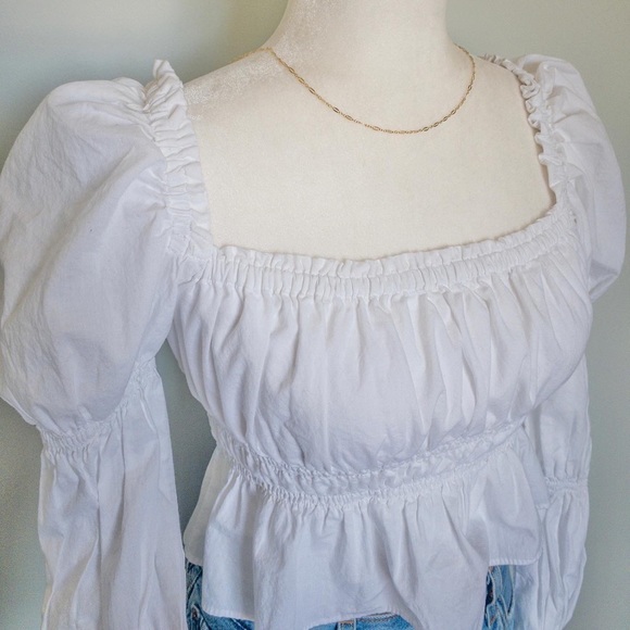 Ruffle Square Neck Blouse - Picture 2 of 5